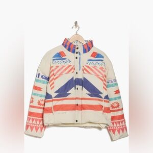 NWOT: MOTHER The Powder Puff Jacket in Swede Dream, sz. Small